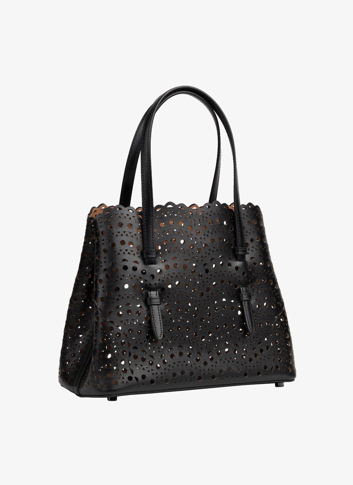 MINA 25 BAG IN VIENNE WAVE CALFSKIN ALAÏA BLACK MINA 25 BAG IN VIENNE WAVE CALFSKIN